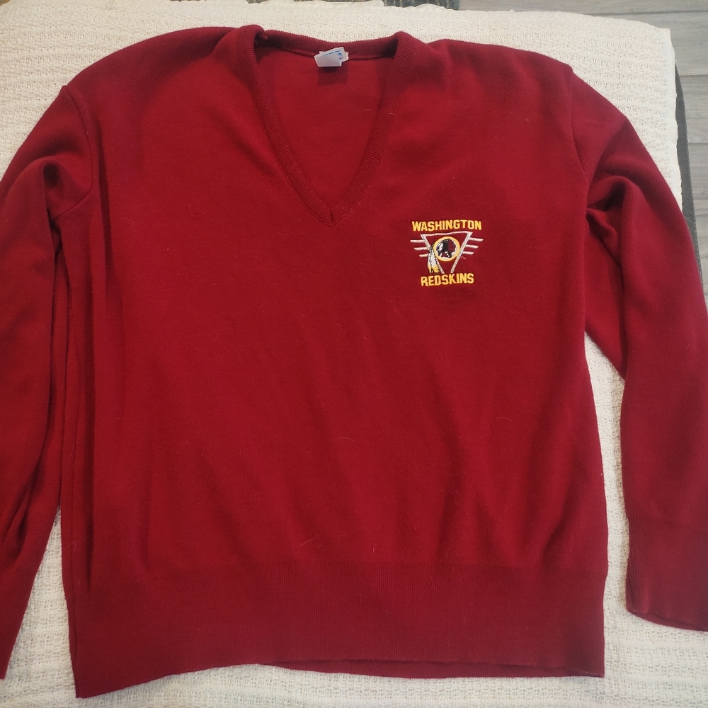 Vintage Washington Redskins Pullover V-Neck Sweater Men's XXL